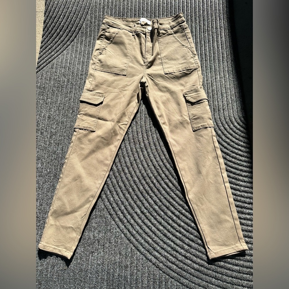 Telepatia Khaki Cargo Pants Women’s 15/32 Utility Streetwear Y2K - Picture 2 of 9
